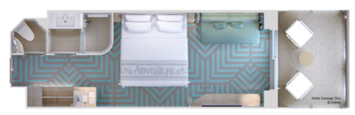 Deluxe Garden Stage View Stateroom with Verandah layout